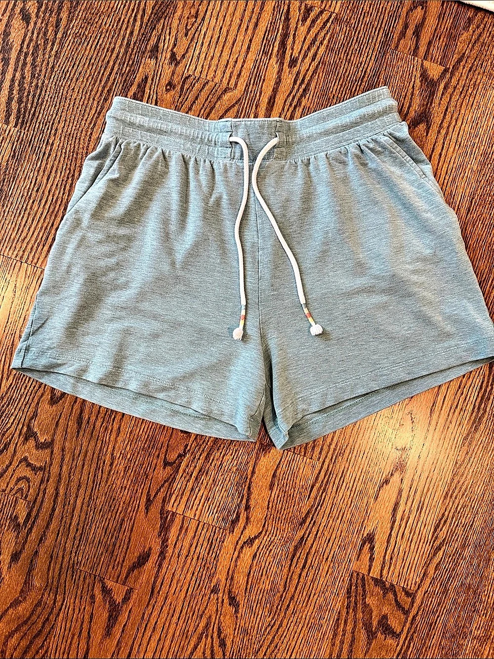 TRAVISMATHEW Soft Tie Waist Short Green Blue Athletic Shorts Large like new